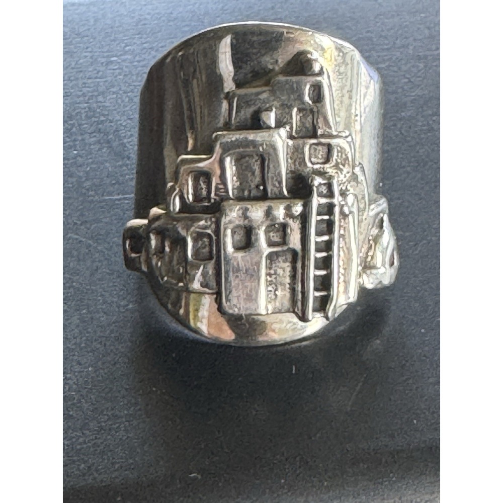 Carol Felley Pueblo Village Storyteller Ring Size 6 Sterling Silver 1989